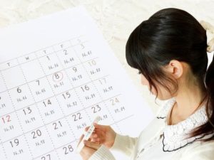 妊娠検査薬とカレンダー
